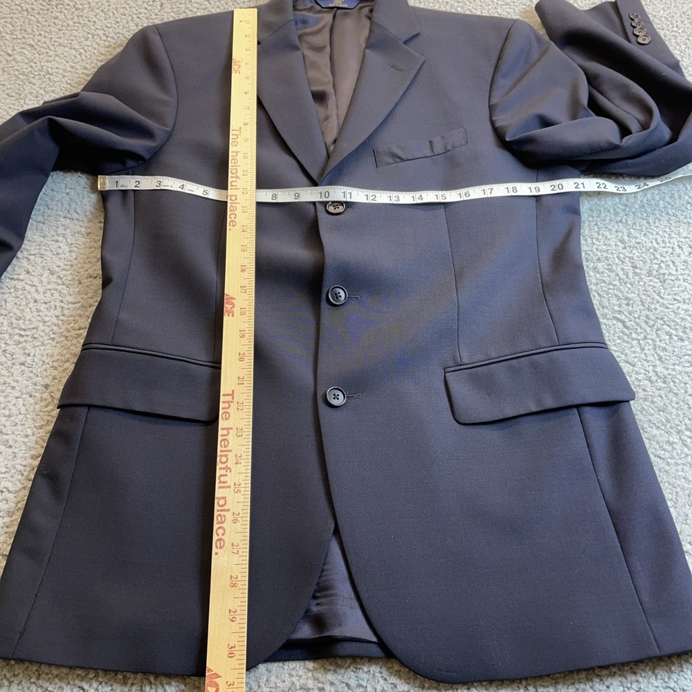Brooks Brothers 346 Blazers Mens 38R Navy Blue Stretch Wool Blend Preppy Office - Picture 10 of 16